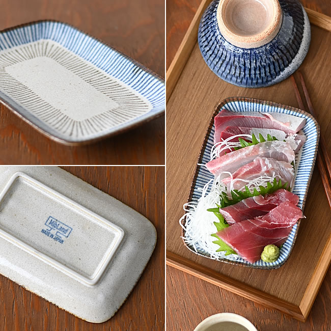 藍茶十草 長角皿 | ゼネラルストア オルネ