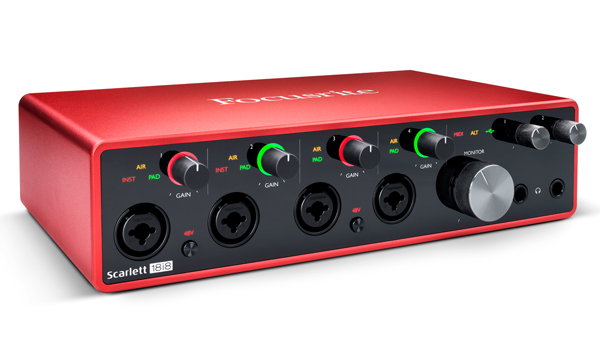 Focusriteの第三世代！新たな機能も搭載されたScarlett 18i8 3Gをご