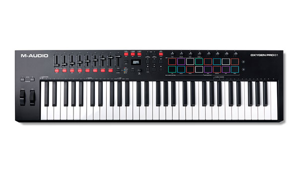 M-AUDIOのMIDIキーボードOxygen Pro 61をご紹介いたします。