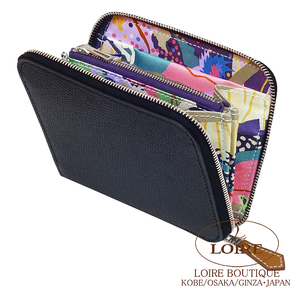 HERMES アザップ　シルクインコンパクト 美品 HERMES（エルメス） 二つ折り財布 アザップ シルクイン コンパクト