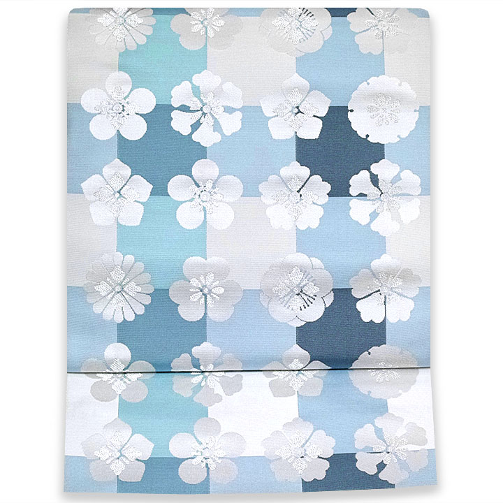 工芸美術大使 将雪英 相良手刺繍訪問着【水色 戯れる鳥】 [220721