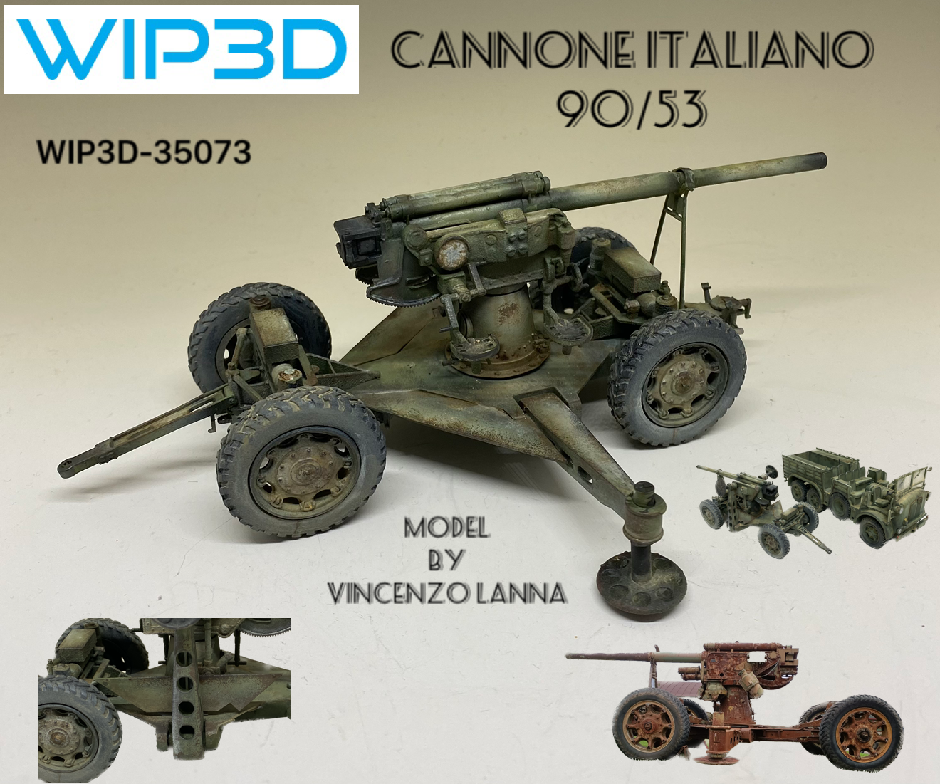 1/35 イタリア 90/53 高射砲 (金属砲身付き) [WIP35073] - 18,700円
