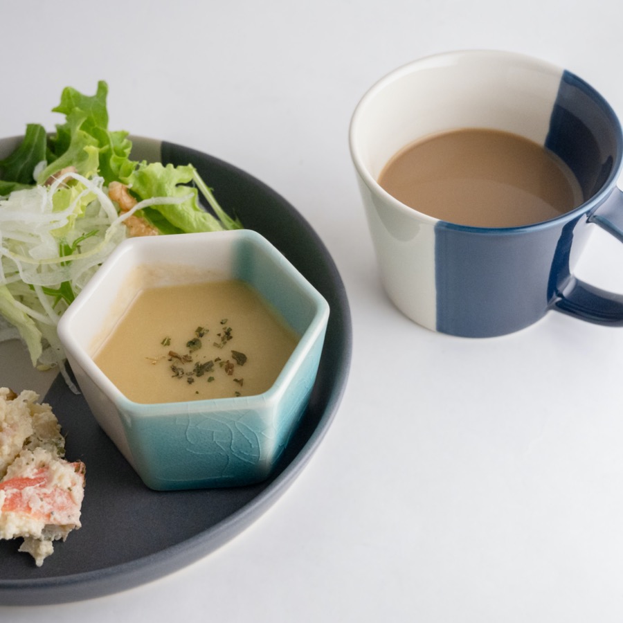 六角皿3点ペアセット」六角豆皿 + マルチカップ + 取皿セット / true