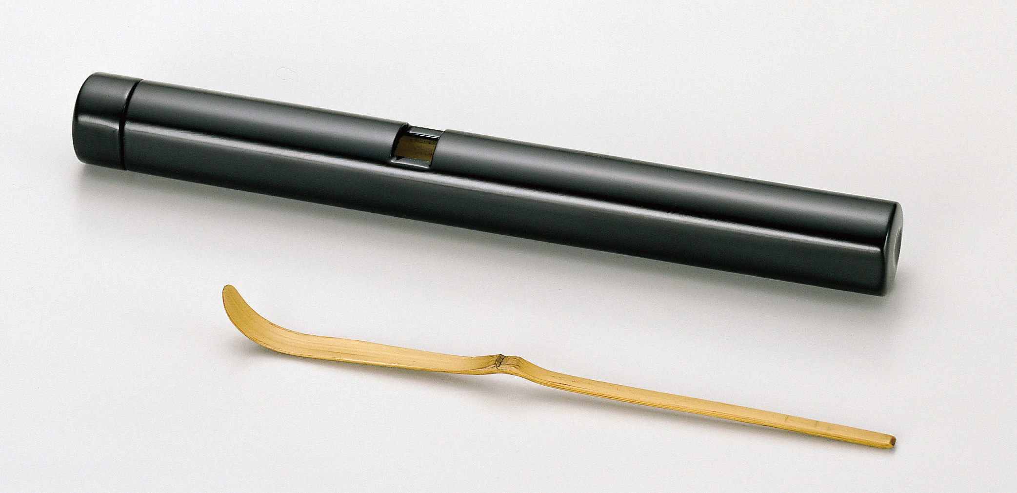 閉店売り尽し】天然煤竹茶杓 鈎挟継 利休型 閉店売り尽し】天然煤竹