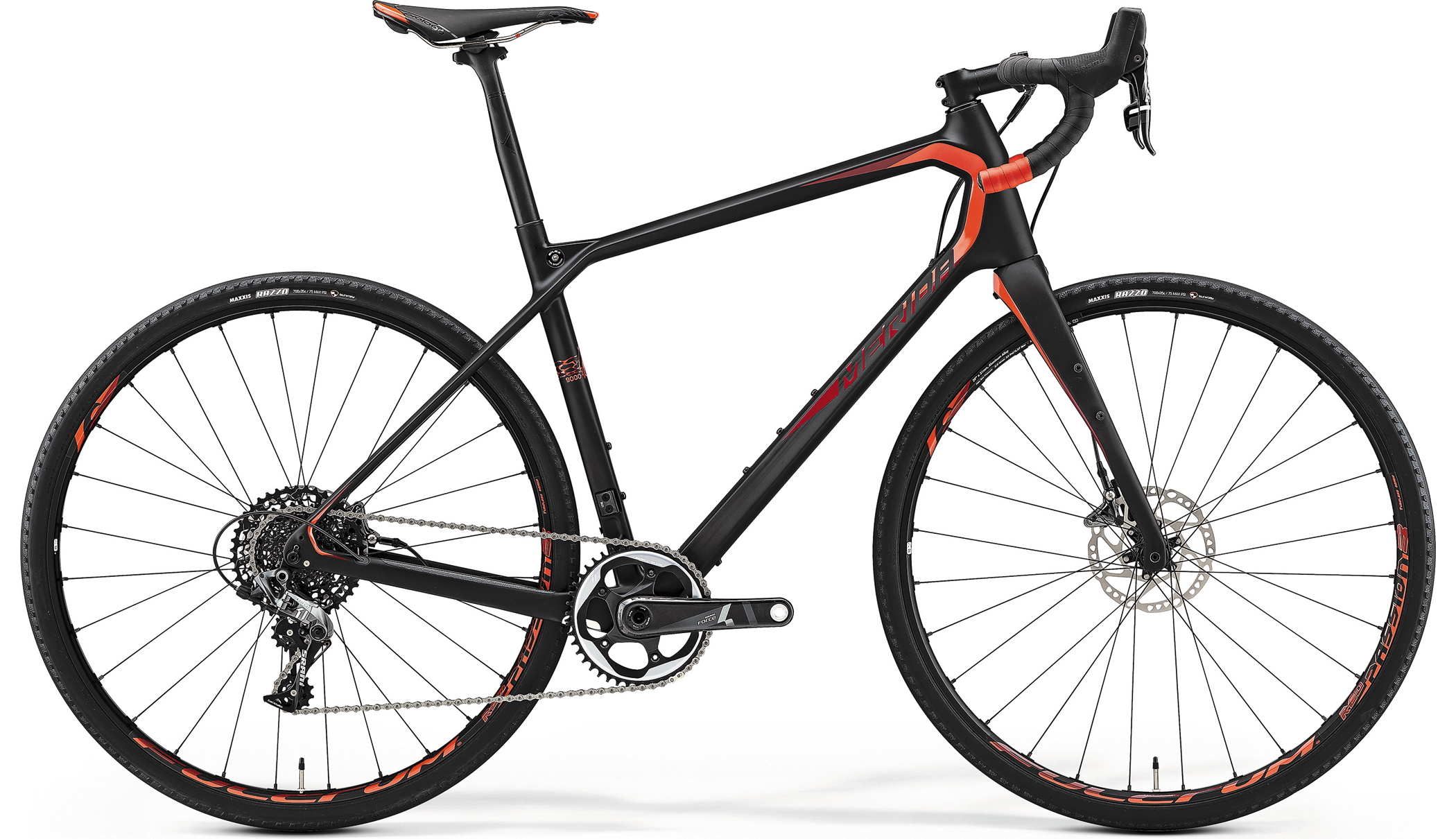 MERIDA ロードバイク ブラック/レッド 700C MERIDA ロードバイク