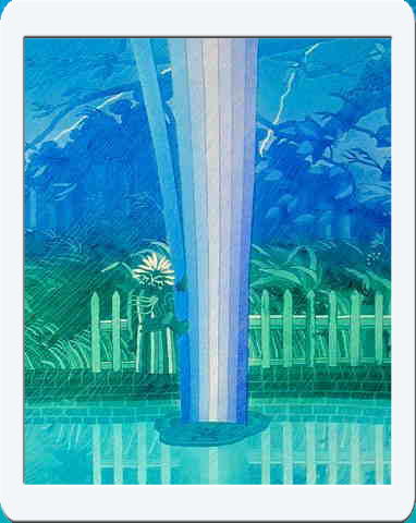 小浦昇の銅版画 サムネイルをクリックして拡大画像へ 青い月 神秘