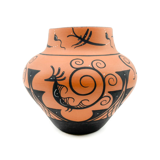 Zuni Pot with Traditional Designs Signifying Abundance – Native