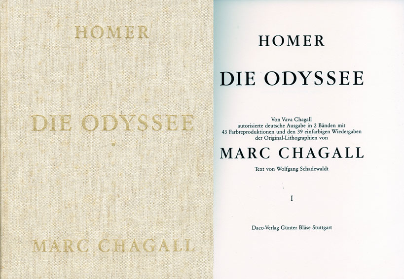シャガール：挿画本ドイツ語復刻版「Die Odyssee」オデッセイ」全2巻