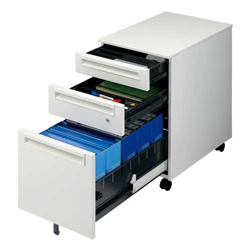 スマートオフィス】サイドキャビネット3段 UJ-046SC-B3 W4 プラス