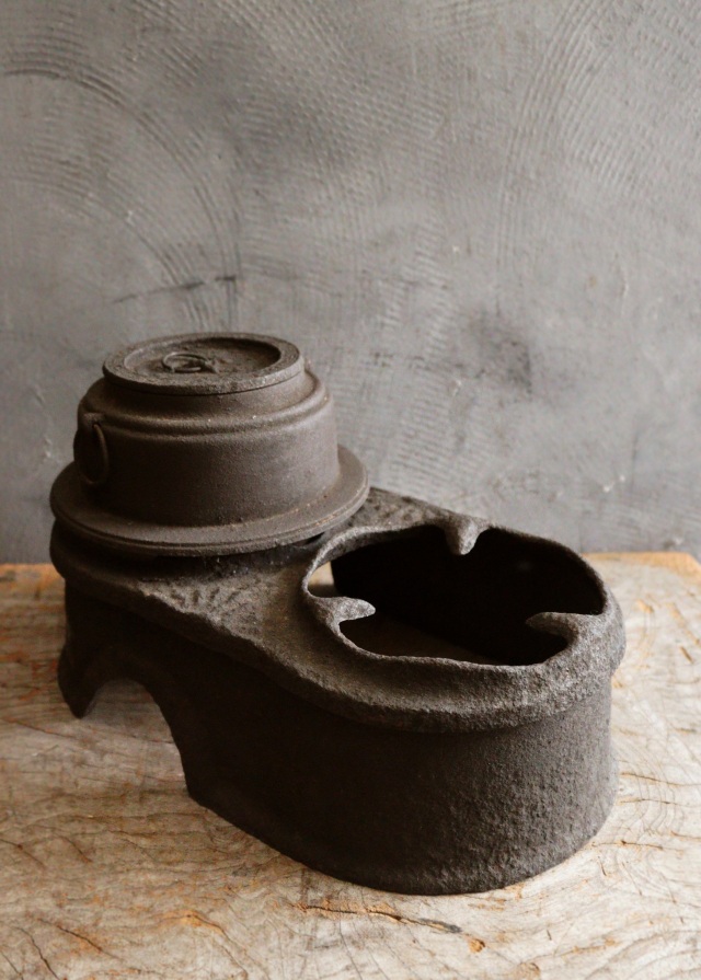 デザイン綺麗な銅壷 長火鉢 火鉢道具 鉄Antique Sam's Collection