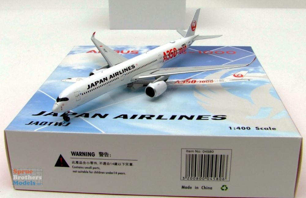PHX04580 1:400 Phoenix Model Japan Airlines Airbus A350-1000 Reg