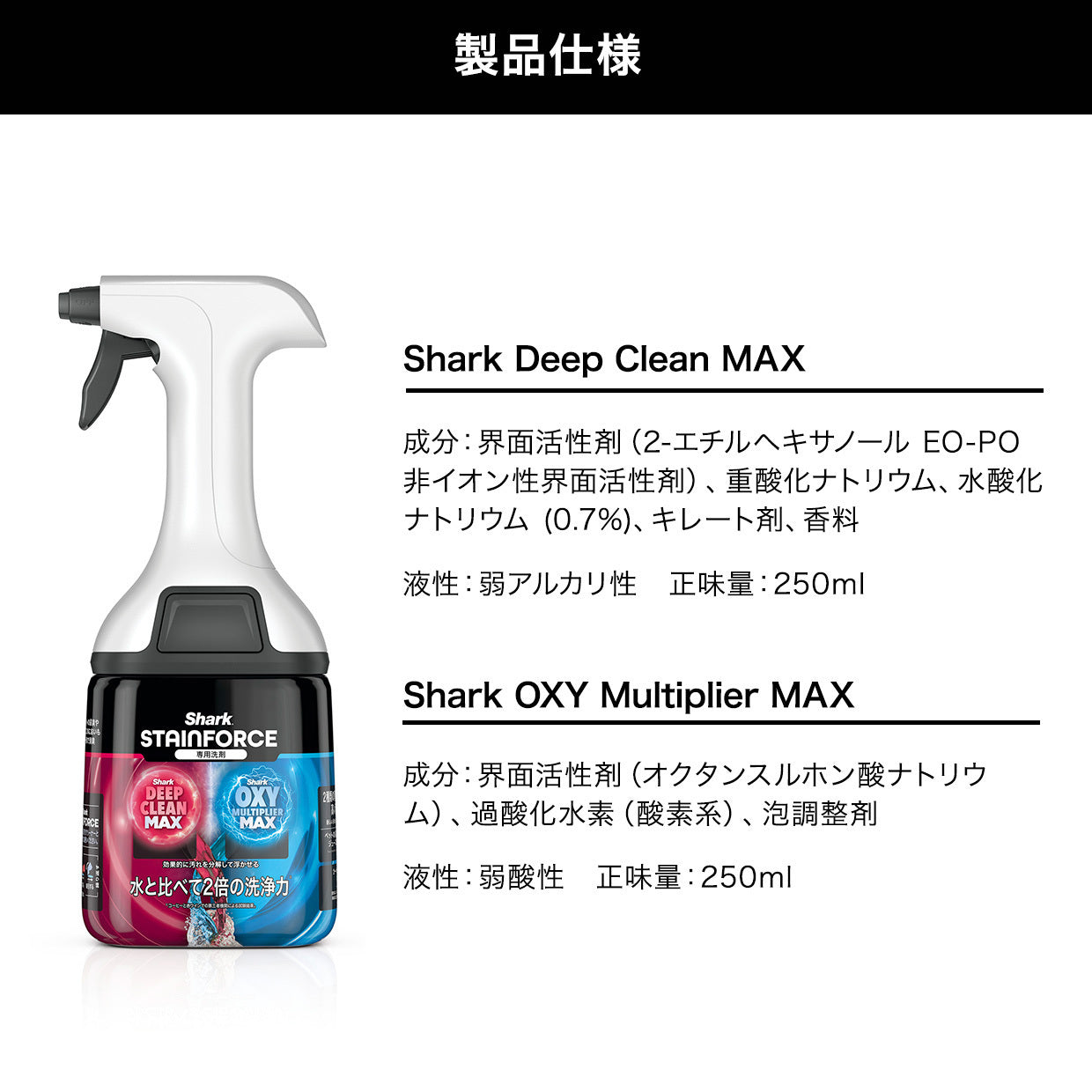 Shark StainForce コードレスシミ取りクリーナー HX100J|HX100J