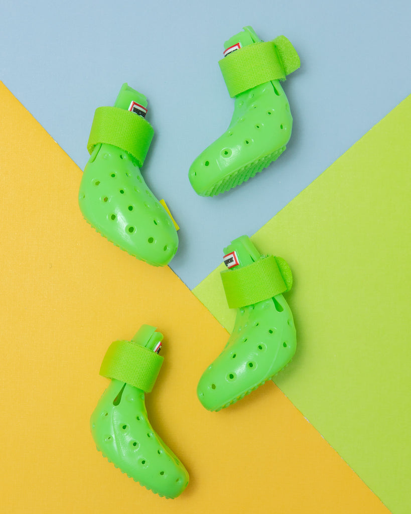 WAGWEAR | WagWellies Mojave Dog Boots in Neon Green | DOG & CO.