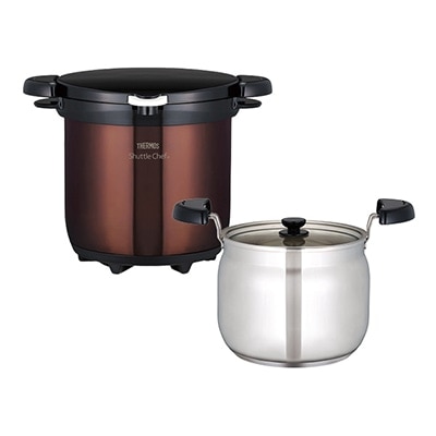 THERMOS 真空保温調理器 シャトルシェフ KPX-3501 クリアブラウン 公式