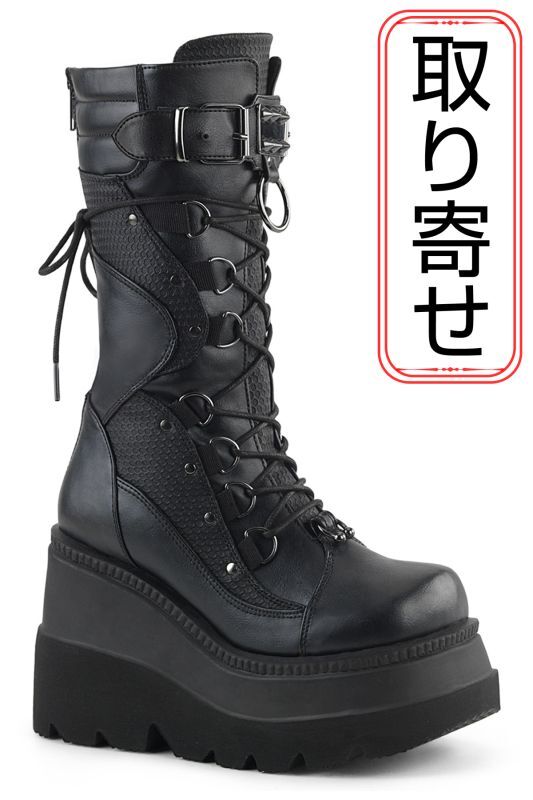 取り寄せ]SHAKER-70 / ウェッジソール厚底ブーツ【DEMONIA】 | Spider