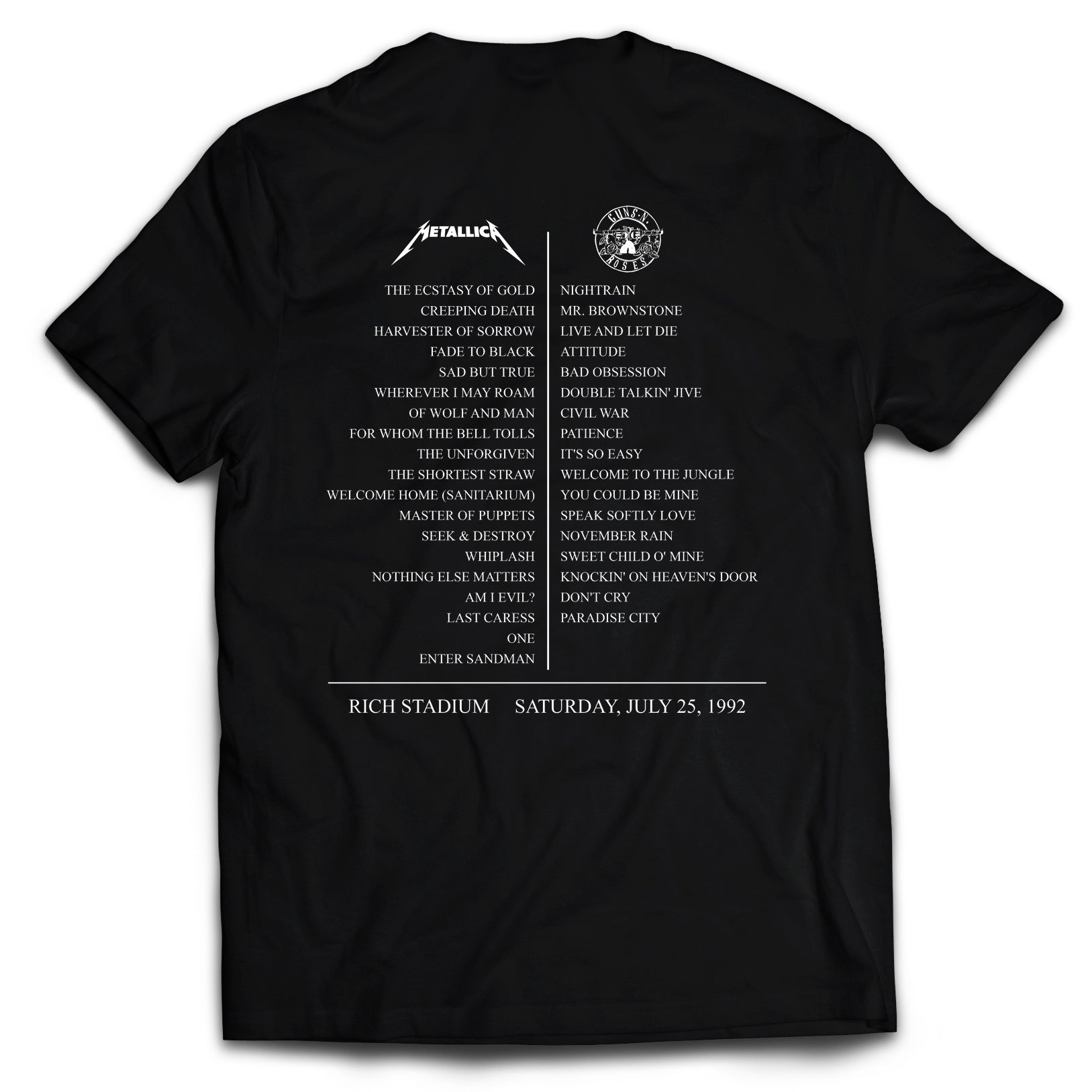 1992 Guns N' Roses & Metallica - Summer concert tour