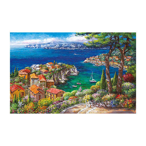 コートダジュールの小高い丘」1000ピースジ グソーパズル 完成品コート