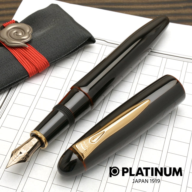 PLATINUM プラチナ万年筆 万年筆 出雲 溜塗り PIZ-55000-28 赤溜
