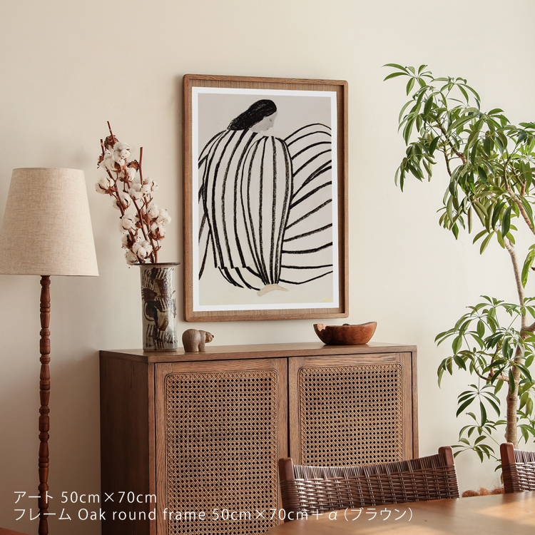 Re:CENO product｜アートフレーム Oak round frame アートフレーム Oak