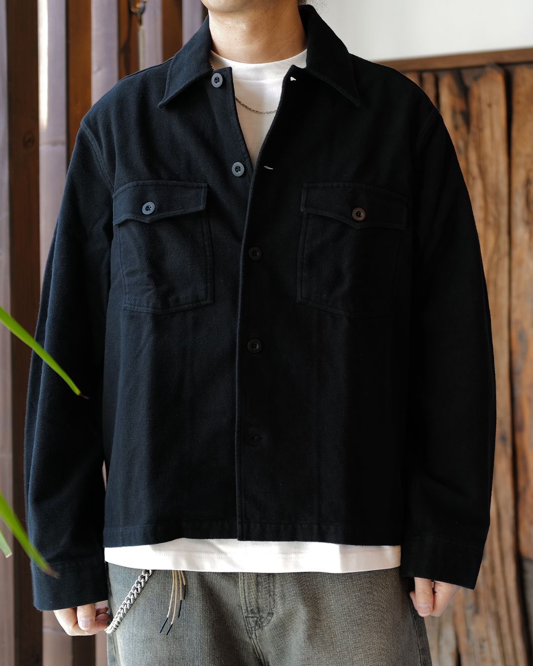 OUR LEGACY - EVENING COACH JACKET Black Brushed Cotton | River