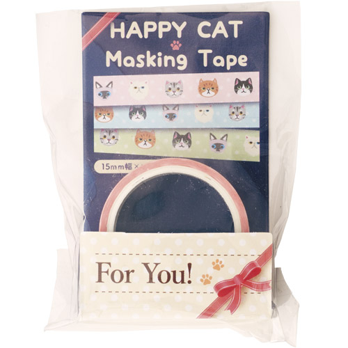 完売】ハッピーキャット マスキングテープ｜文具・雑貨｜在庫対応