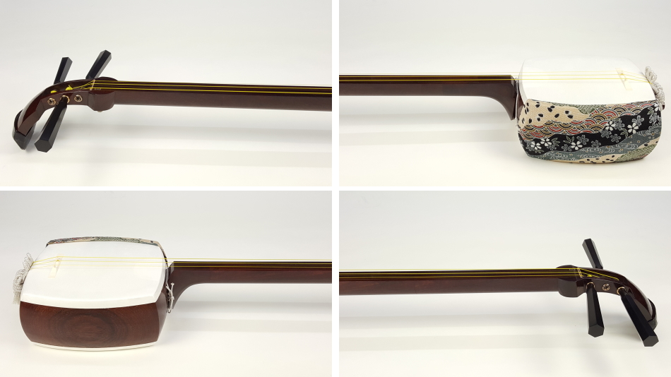 中棹三味線 和楽器 民謡 太さ2.6cm 紅木 東さわり 1本棹