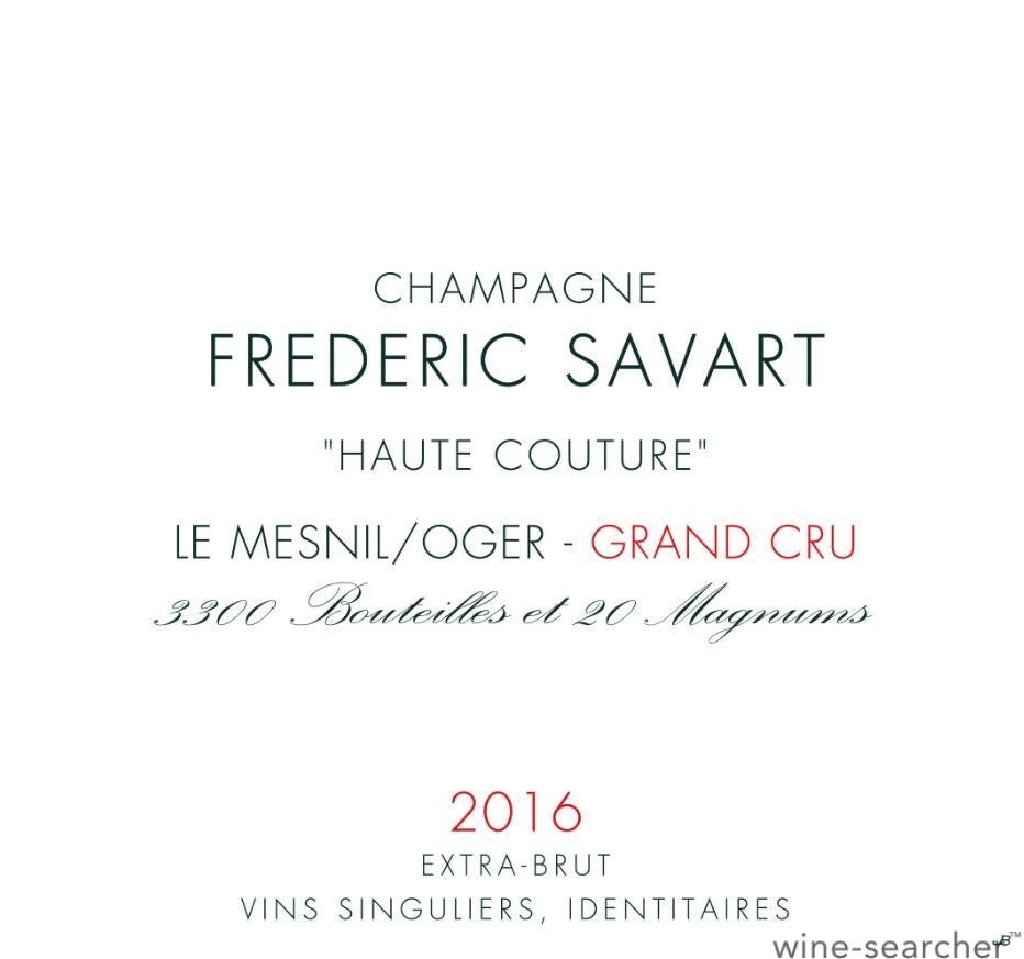 2016 Frederic Savart 'Haute Couture' Grand Cru Extra Brut