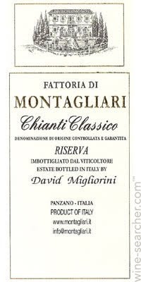 1977 Fattoria Montagliari Chianti Classico Riserva DOCG, Tuscany