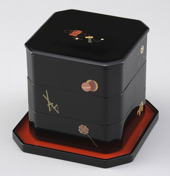 輪島塗 三段重 お重 共箱 桐箱 重箱 ｜ 輪島塗 製造販売の