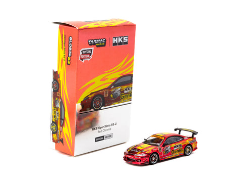 Tarmac Works 1/64 HKS Hiper Silvia RS-2 Chrome Red - Tokyo Auto Salon