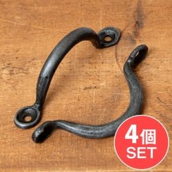 アイアン ドアハンドル ヴィンテージ調 ブリッジ型 幅9.5cm の通販