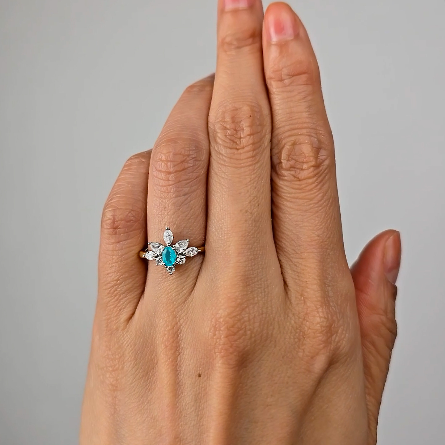 もちこ☆バターリャパライバトルマリン&アウイナイト☆ リングオーダー