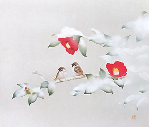 富士山 掛軸 木製収納箱付き 作家物 中川幸彦 人気掛軸作家 中川幸彦 の