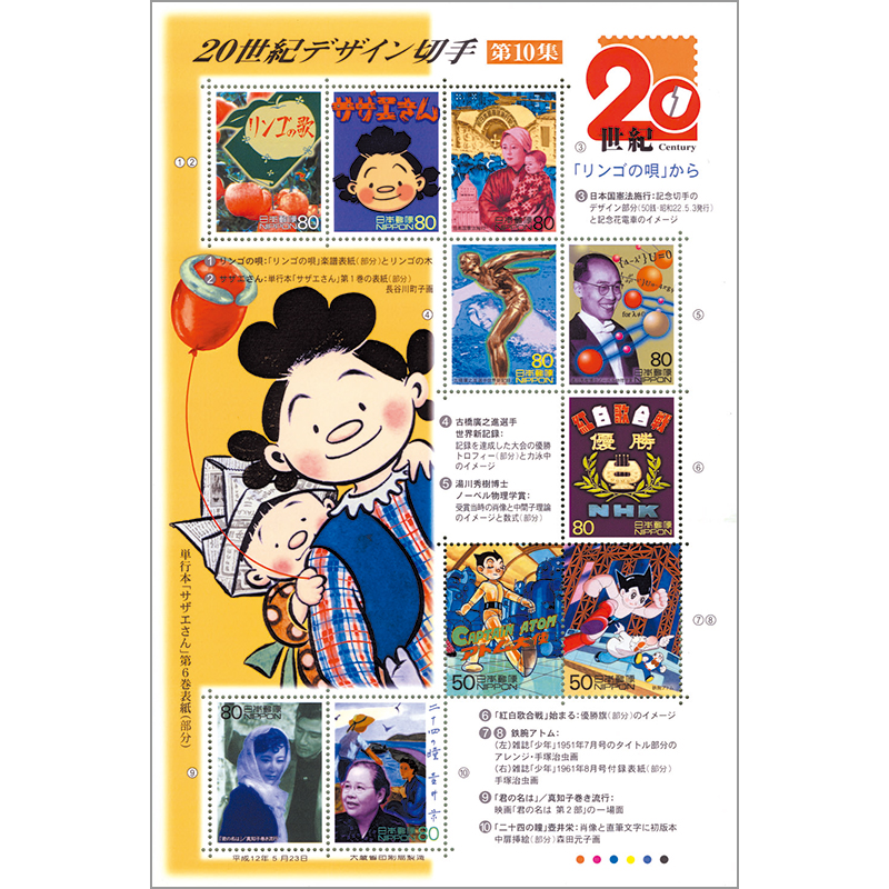 使用済み20世紀デザイン切手ふみカード 第1集～第17集セット 北陸