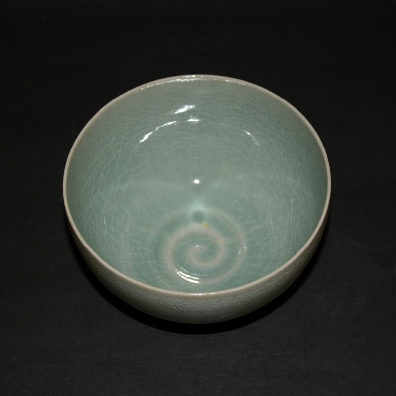 高麗青磁茶碗 韓国 人間文化財 柳海剛（ユヘガン）古物 35000円 美術