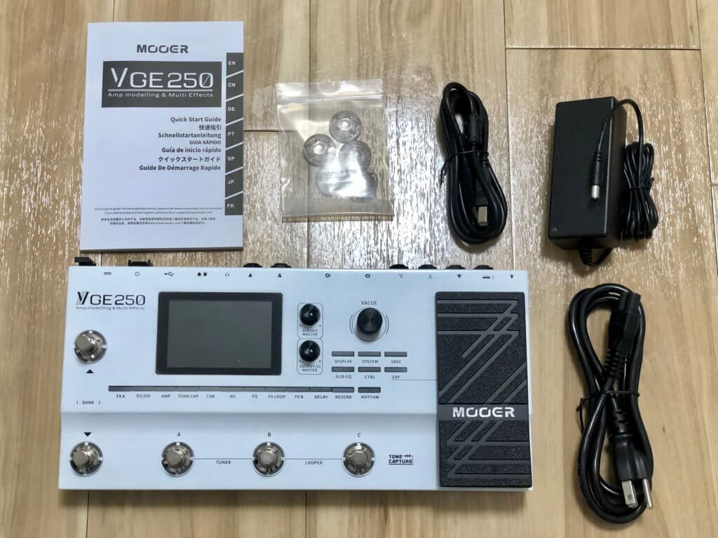 Mooer GE250 箱、マニュアル、acアダプター付属 Mooer GE250 箱