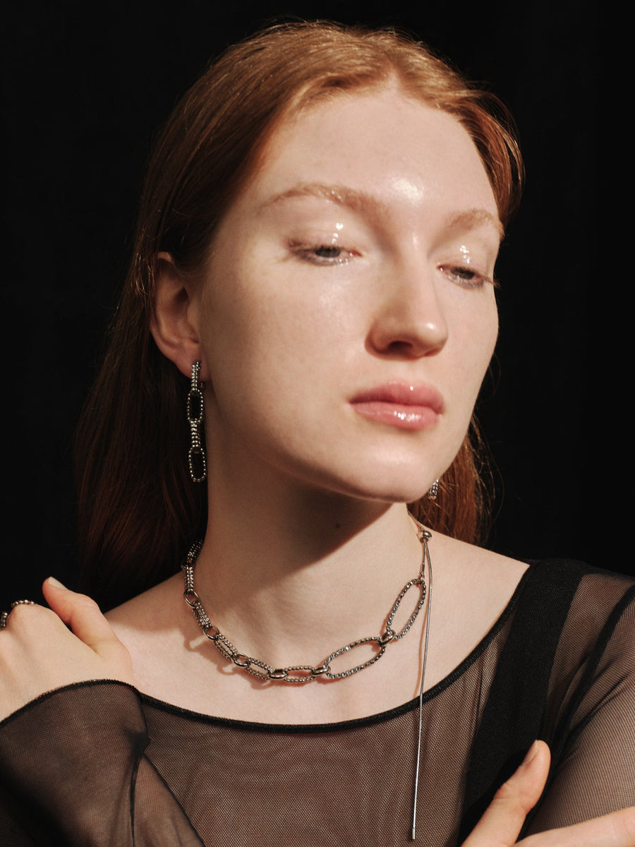 ADER.bijoux（アデルビジュー）｜CUTSTEEL sparkle short necklace