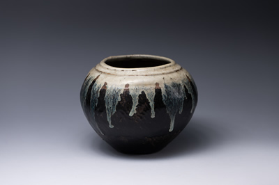 桃山時代 古絵唐津 灰釉草花鉄絵丸皿 盃 骨董品 金継ぎ 木箱付き 桃山