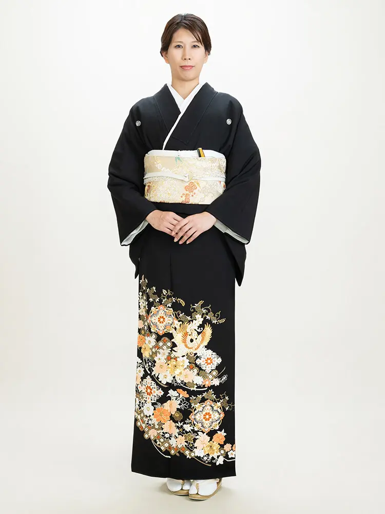 黒留袖／鳳凰に天平文様（AL0214）｜都民共済 モーニング・留袖