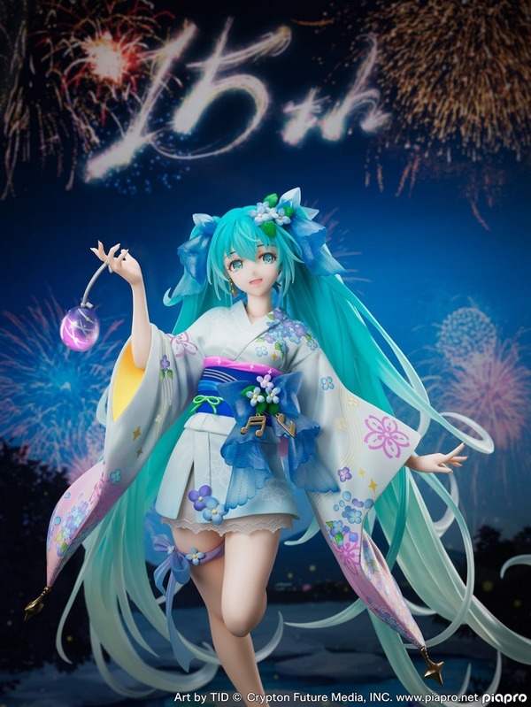 初音ミク」15周年！アジサイが涼しげな“真夏花火Ver.”イラストが