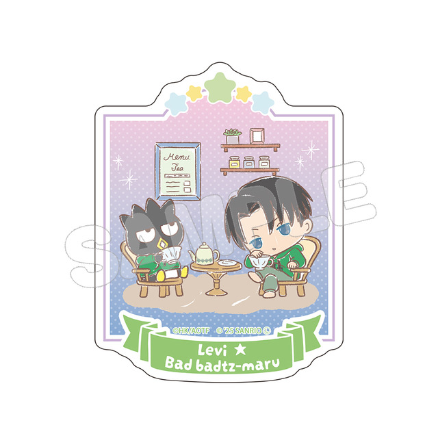 進撃の巨人」×「サンリオ」リヴァイがバッドばつ丸とお掃除!? エレンは