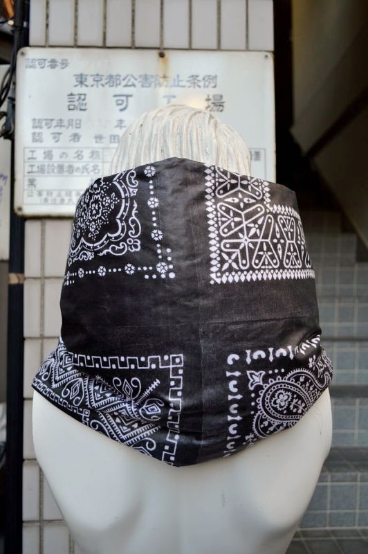 FACETASM ファセッタズム】黒柄ダウンマフラー