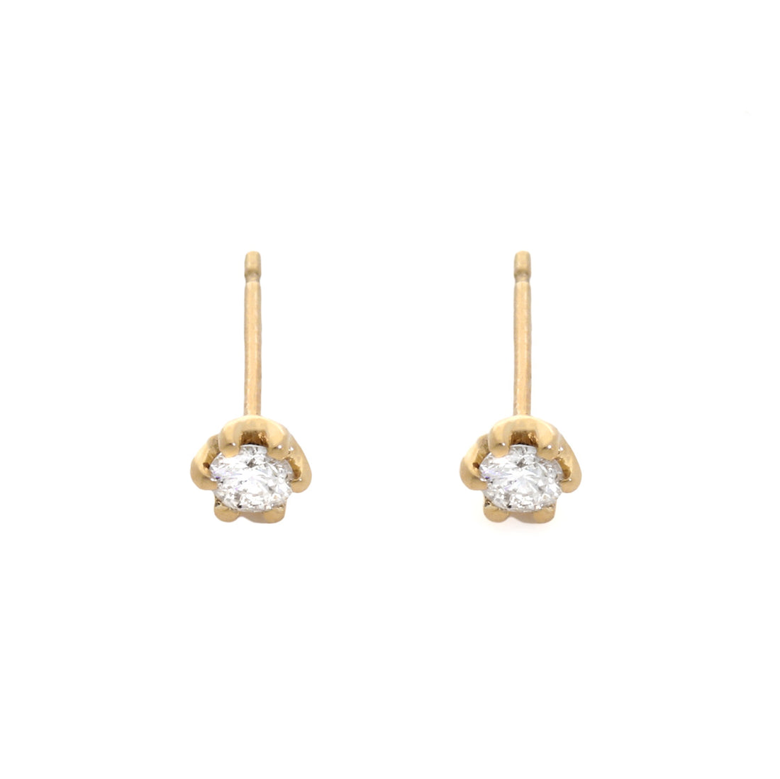 K18 計0.2ct ダイヤモンド 6本爪 ピアス – anybelle