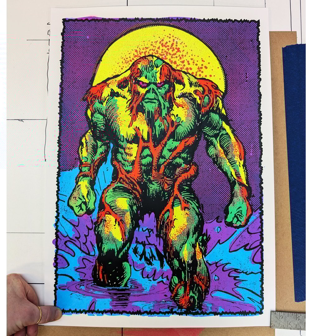 ZACHMERRILLPRINTS — Swamped! Blacklight Poster