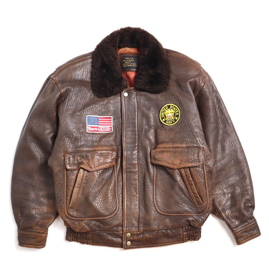 Vintage 80s 90s TYPE G1 A2 レザージャケット フライトジャケット 短