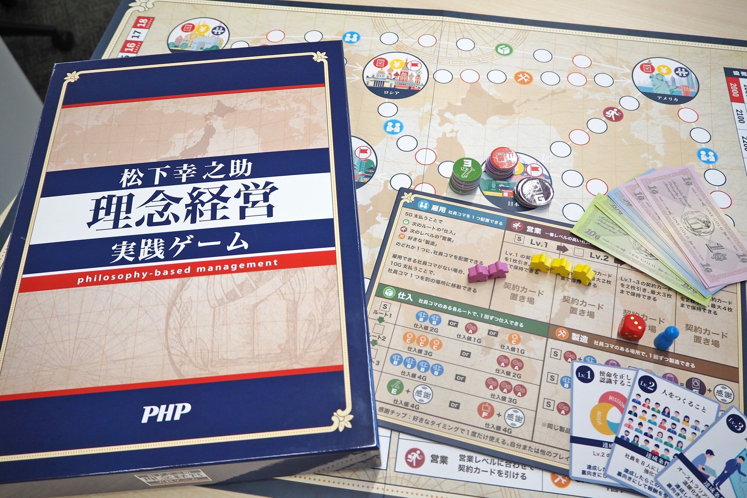 部長研修で「松下幸之助〈理念経営〉実践ゲーム」に挑戦！チームプレー
