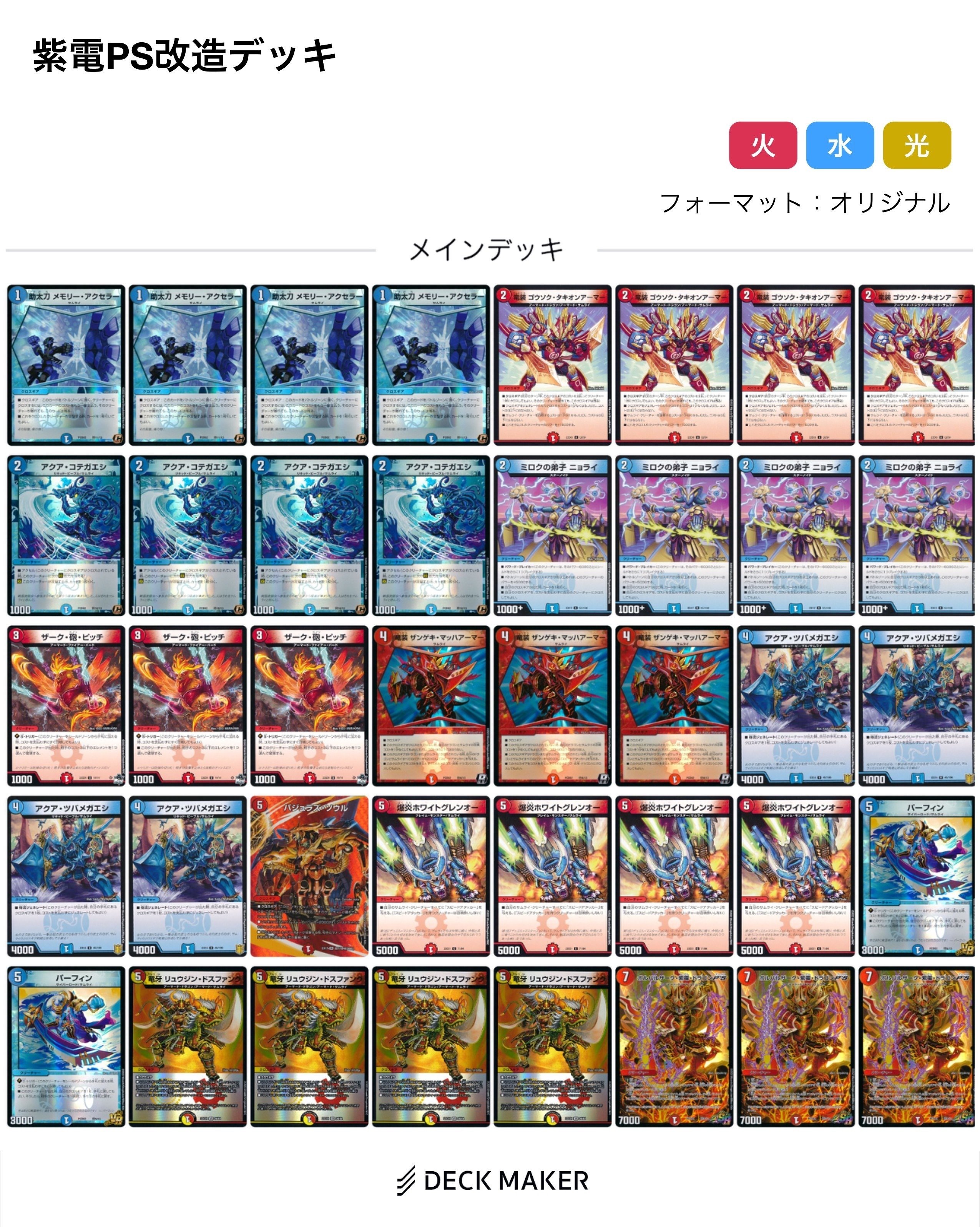 デュエマ テクノサムライ リースサムライ デッキ 本格構築 最新構築