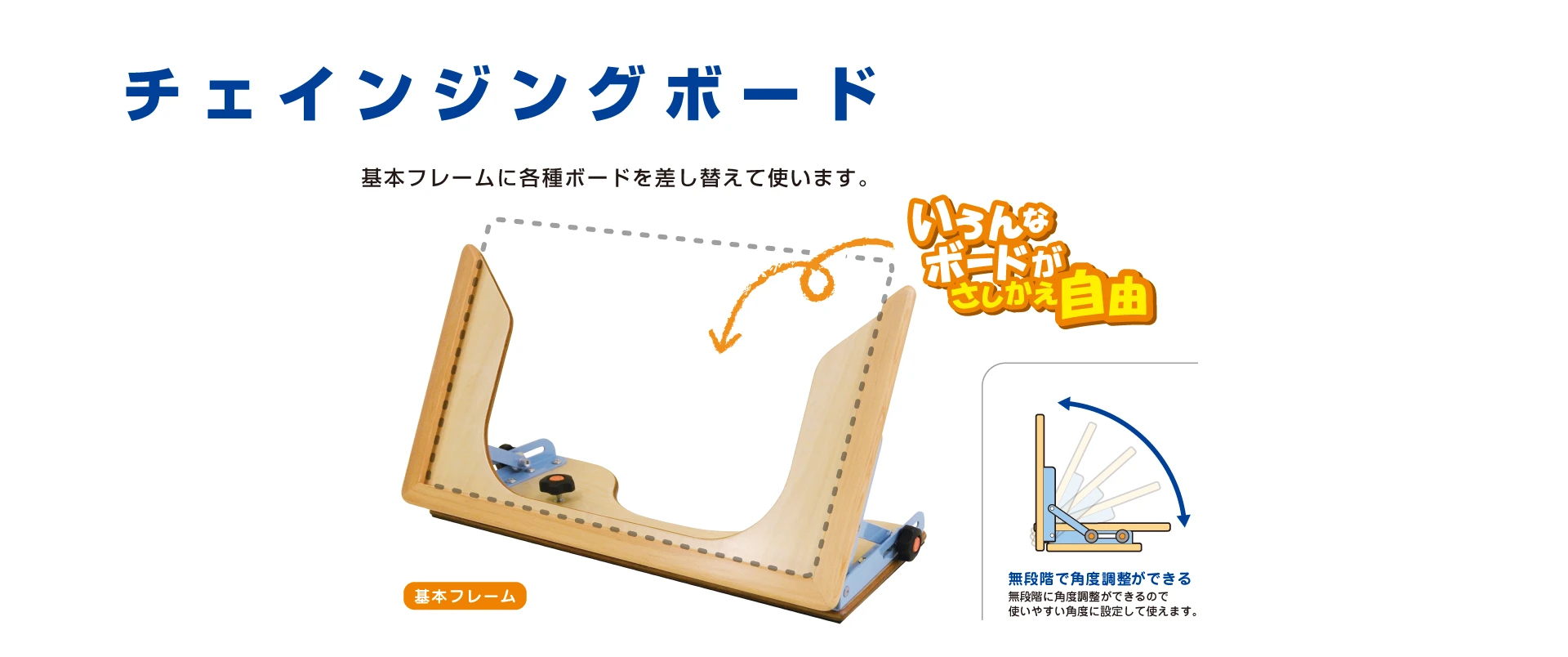 チェインジングボード | 製品紹介 | アシスト│シュクレ 大阪の姿勢
