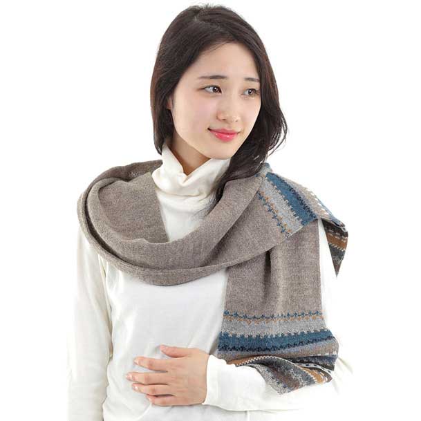 TOTEME トーテム モヘアアルパカチェックマフラー ブラウン