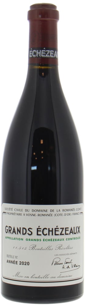 ち*ー様 GRANDS ÉCHEZEAUX 2020 750ml 空き瓶 コルク GRANDS ÉCHEZEAUX